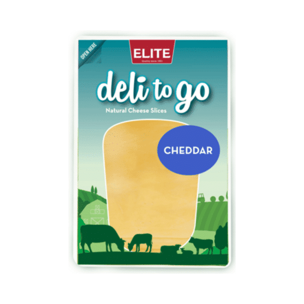 ELITE D2GO WHT CHEDR SLICES 150G